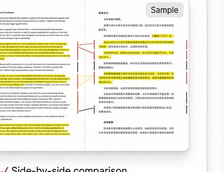 Bilingual Consistency Audit - Sample document preview for PRC contract review service